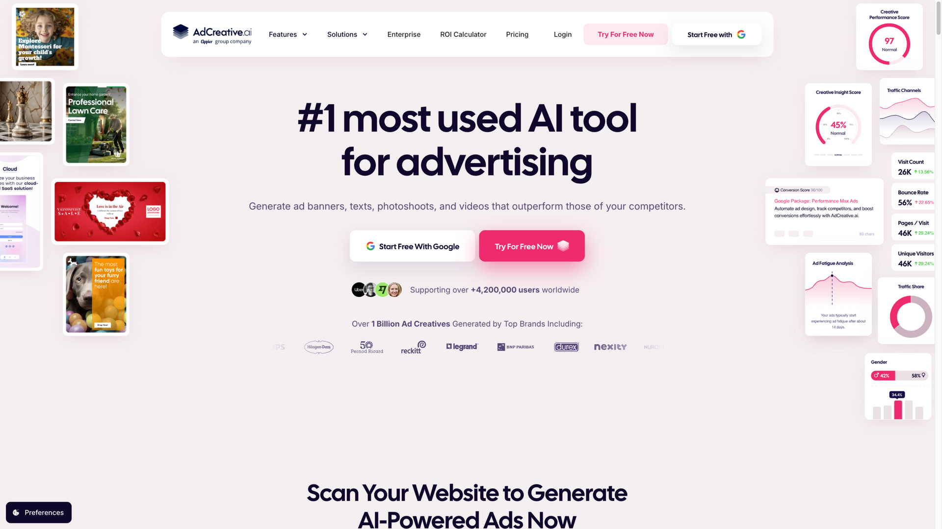 adcreative.ai · 首页快照 2026-10-05