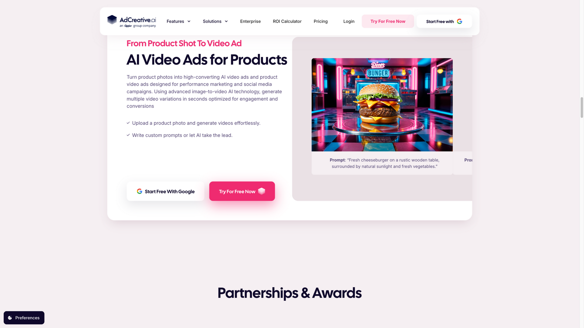 adcreative.ai · 首页图生视频广告区 2026-10-05