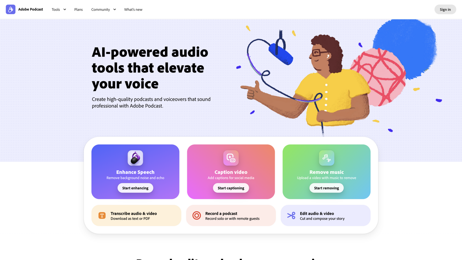 podcast.adobe.com · 首页快照 2026-10-03