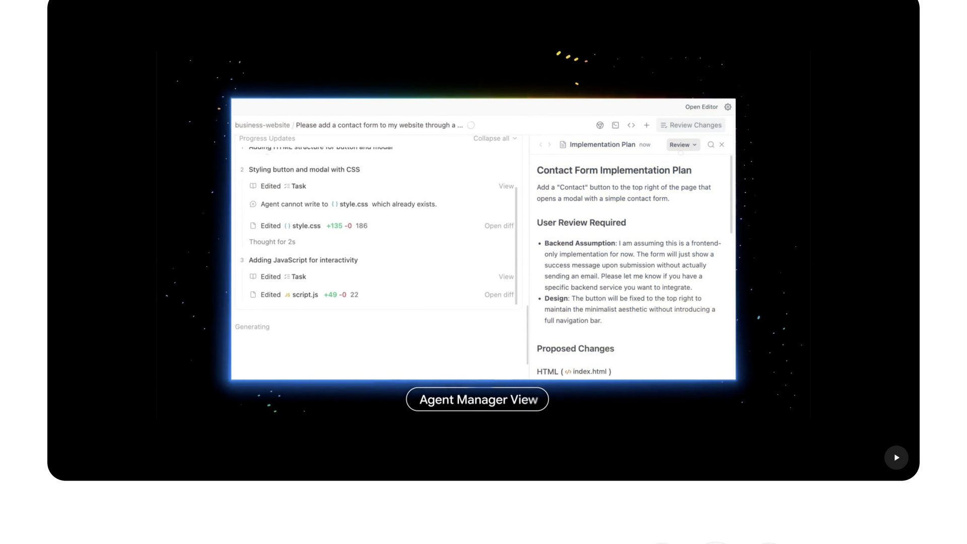 antigravity.google · 首页 Agent Manager 演示 2026-10-02