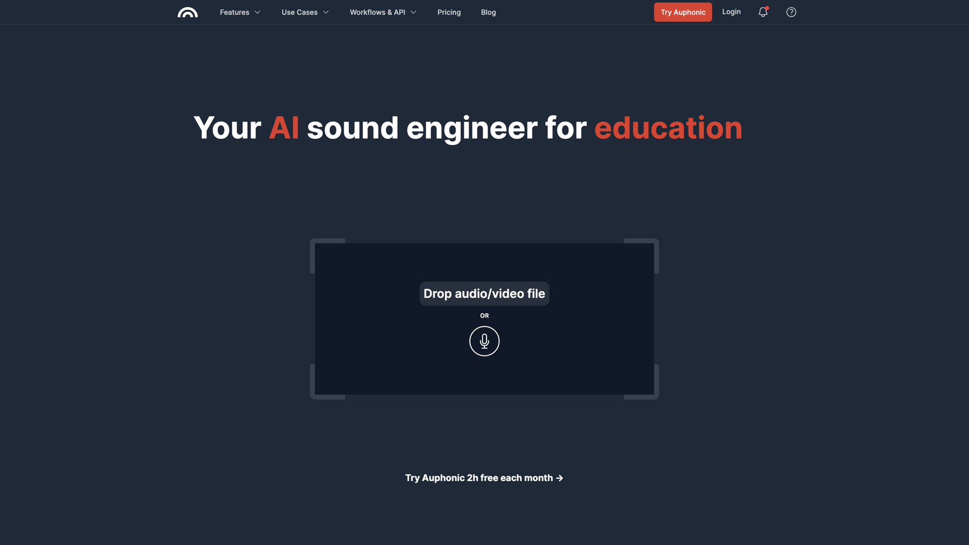 auphonic.com · 首页快照 2026-10-05