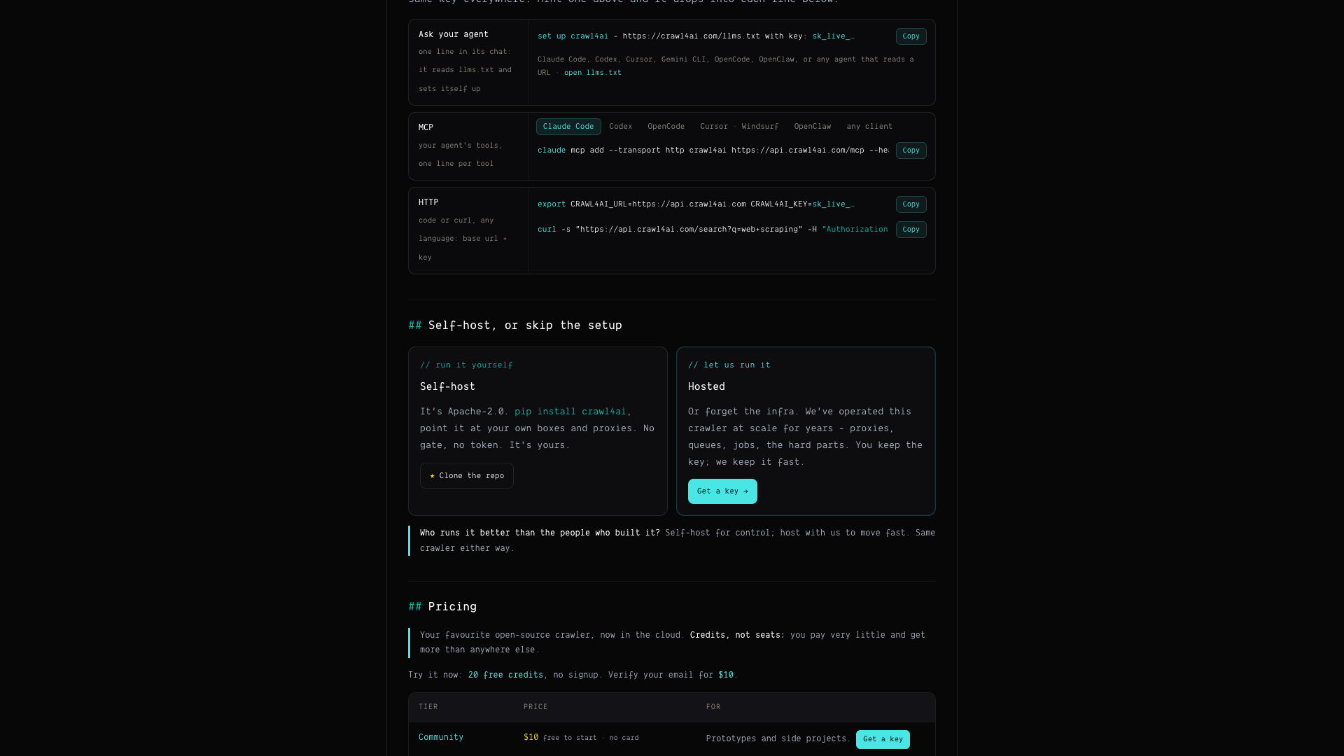 crawl4ai.com · Agent 接入区 2026-10-04