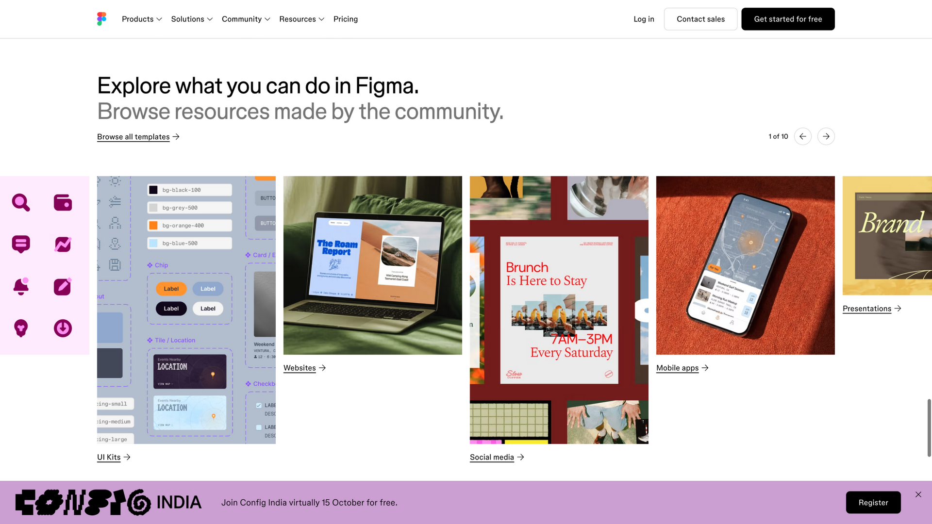 figma.com · 首页模板与社区资源区 2026-10-05
