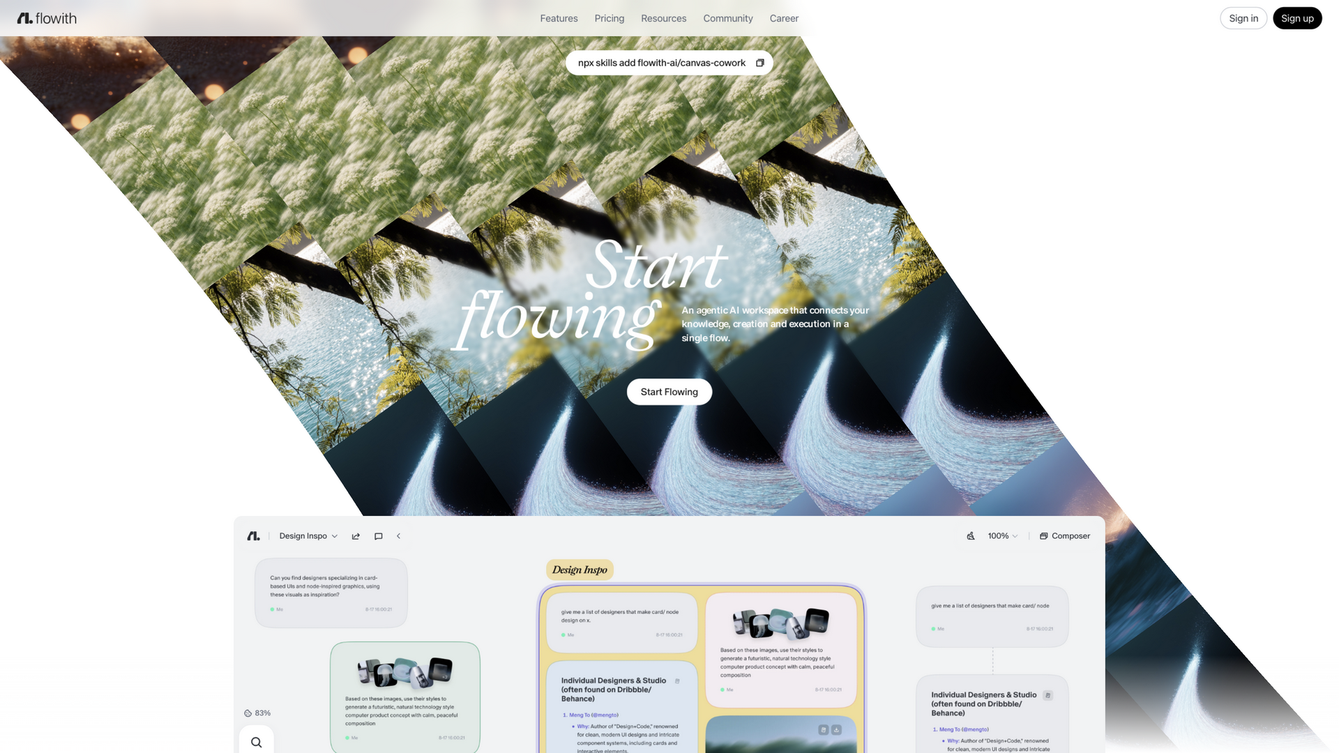 flowith.io/home · 营销页首屏快照 2026-10-03