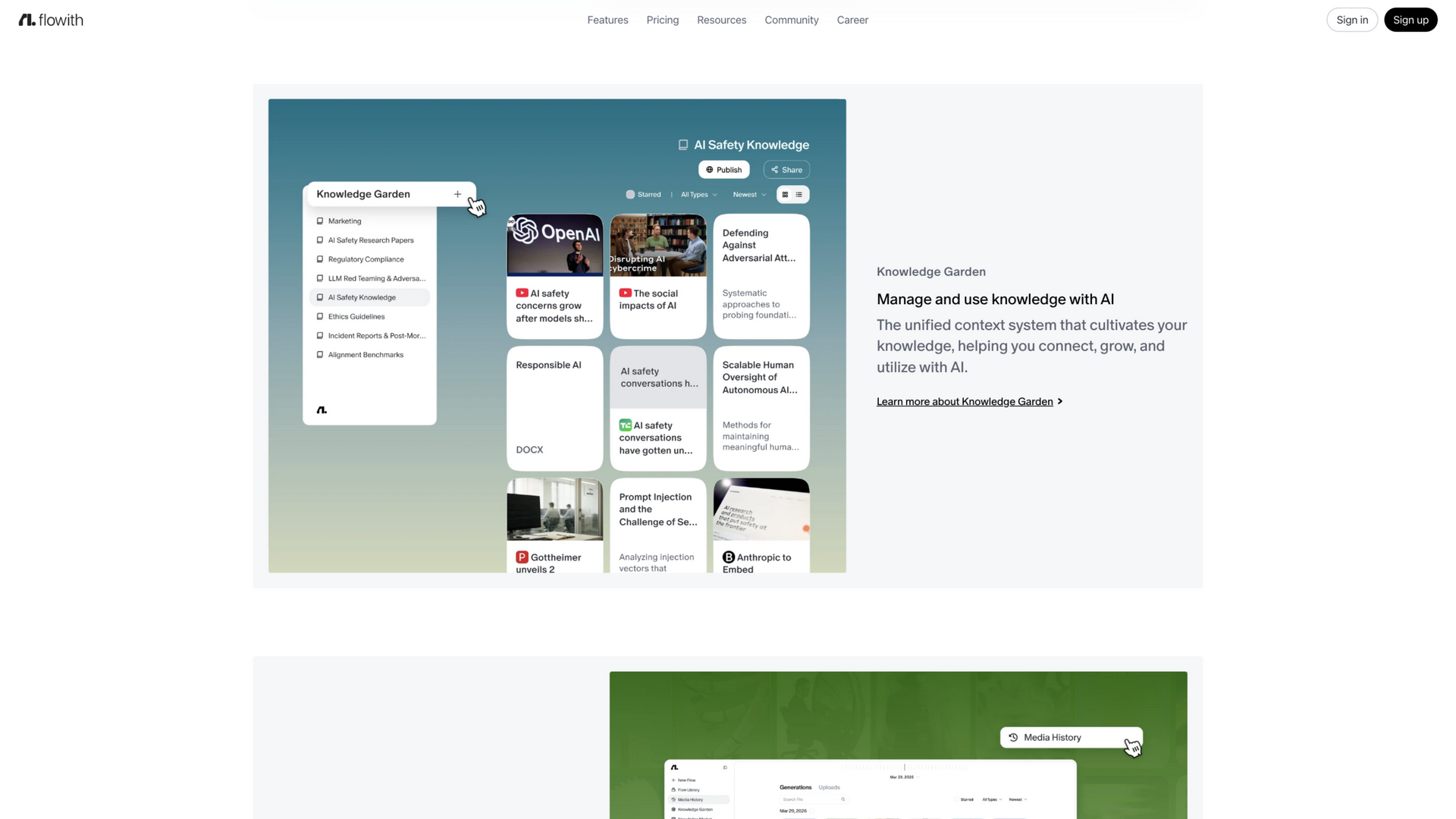 flowith.io/home · Knowledge Garden 功能区 2026-10-03