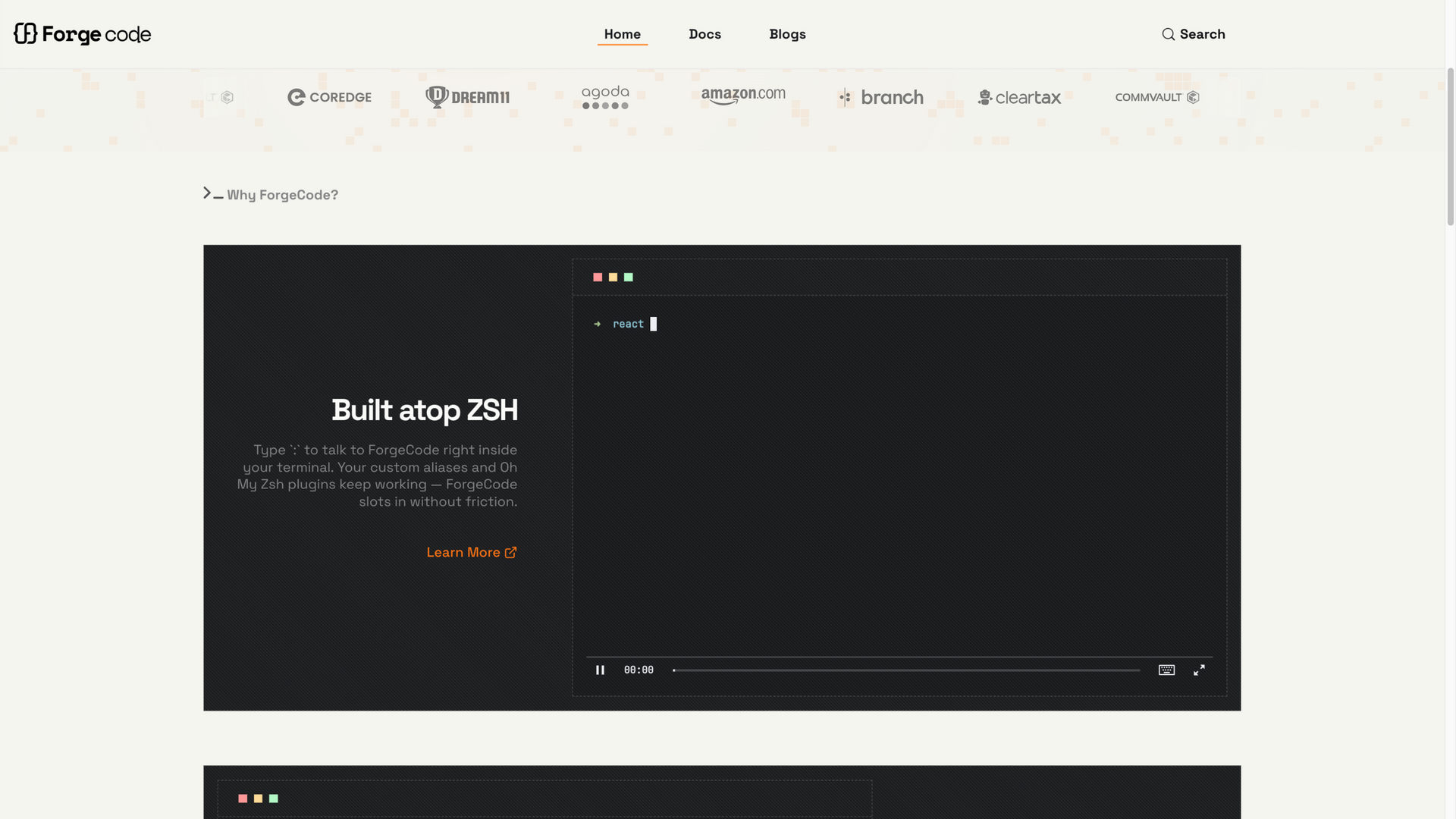 forgecode.dev · Built atop ZSH 功能区 2026-10-07