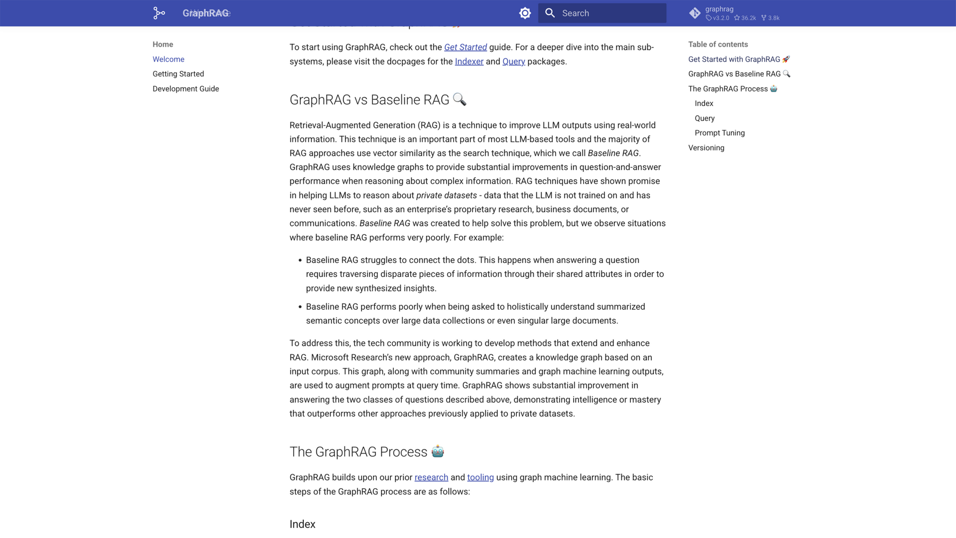 microsoft.github.io/graphrag · vs Baseline RAG 对比区 2026-10-05