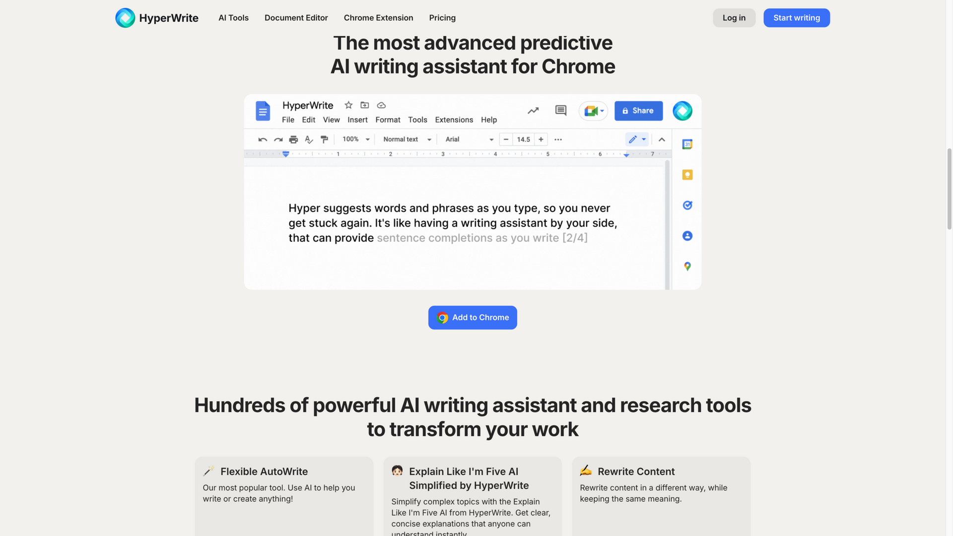 hyperwriteai.com · Chrome 扩展区(Google Docs 打字补全演示)2026-10-05