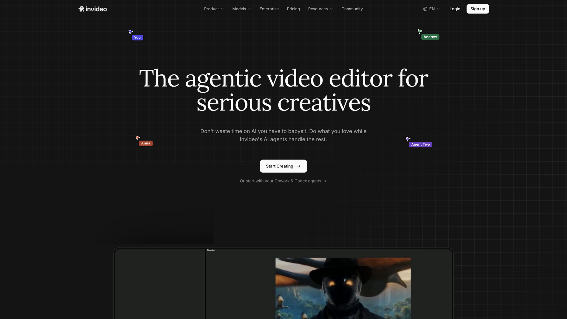invideo.io · 首页快照 2026-10-02