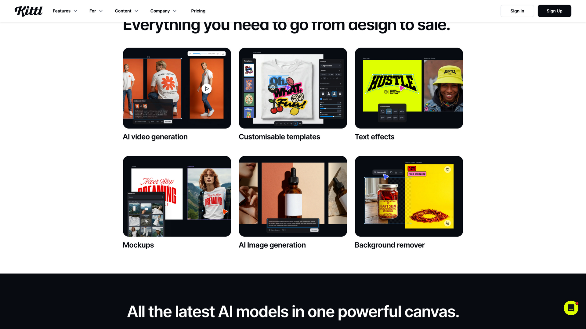 kittl.com · 首页设计到售卖六功能卡区 2026-10-05