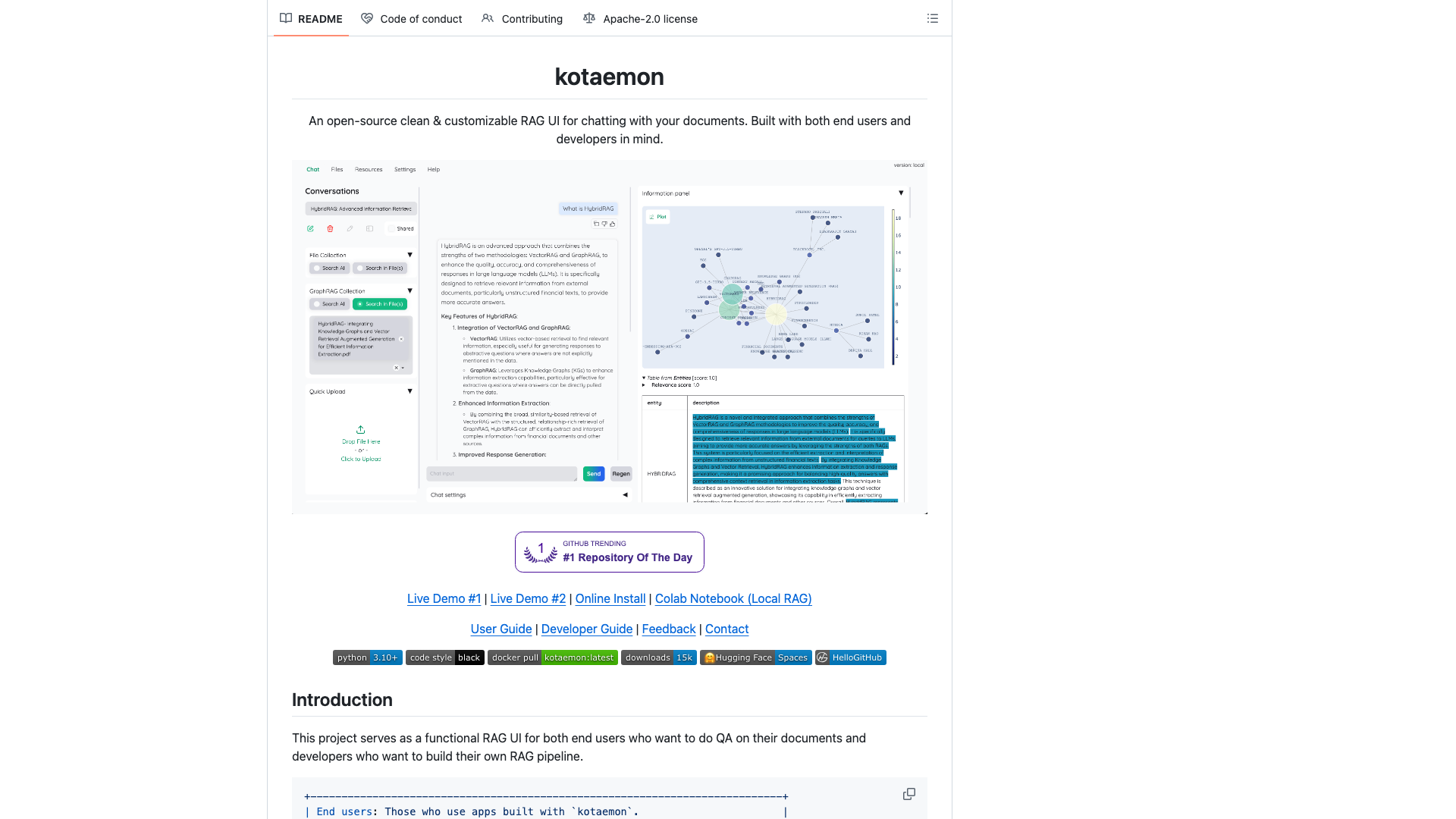 github.com/Cinnamon/kotaemon · README 主标语与产品界面区 2026-10-04