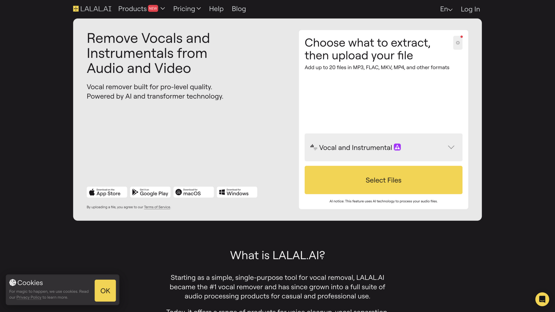 lalal.ai · 首页快照 2026-10-03