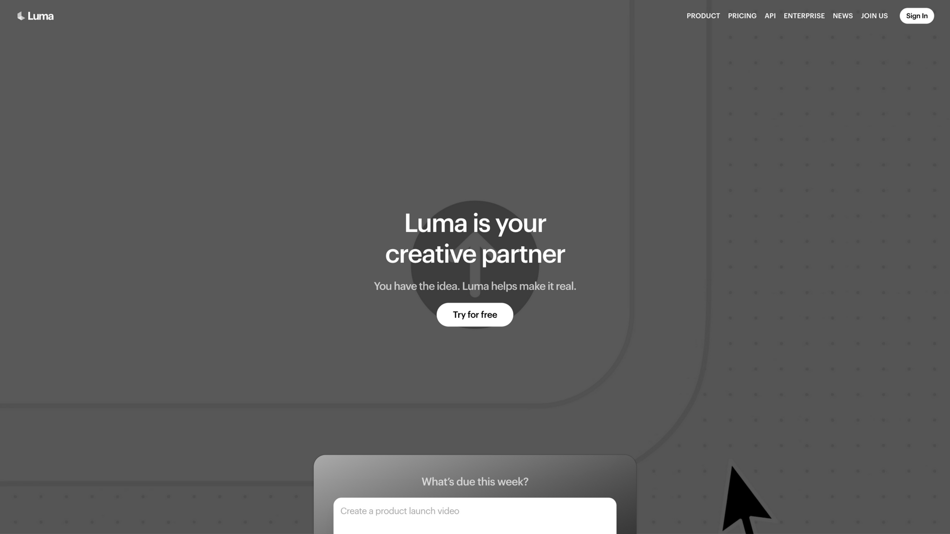 lumalabs.ai · 首页快照 2026-10-02