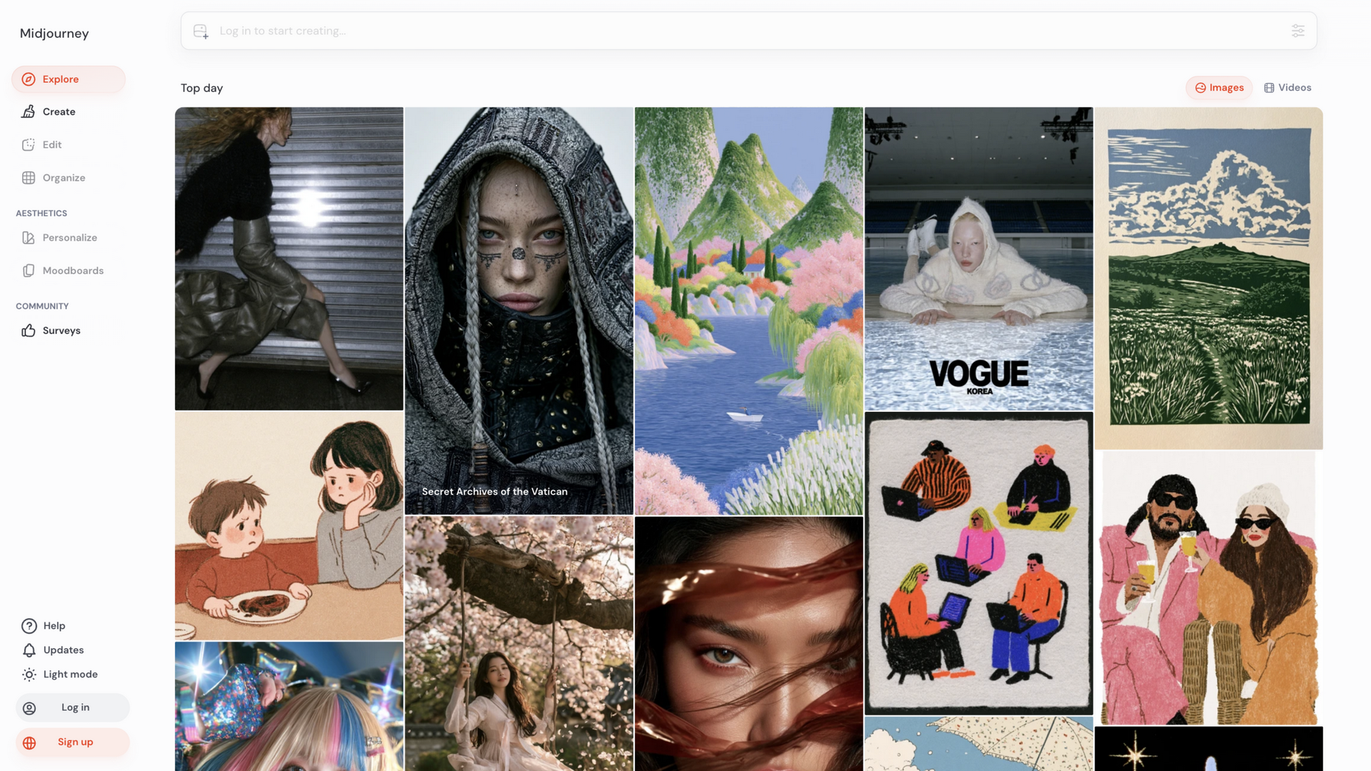 midjourney.com · Explore 作品广场 2026-10-02