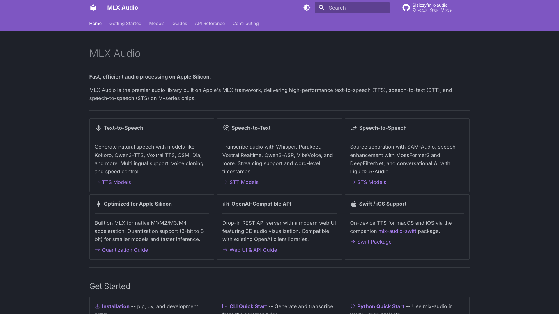 blaizzy.github.io/mlx-audio · 首页快照 2026-10-05