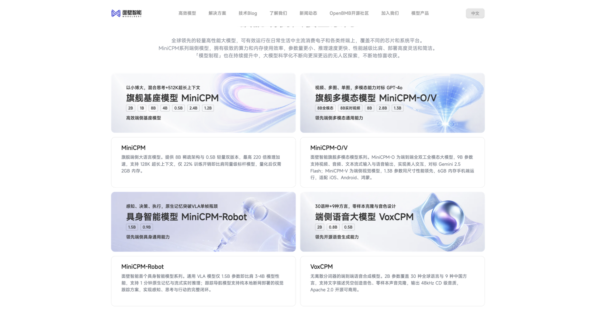 www.modelbest.cn · 首页旗舰端侧大模型系列四卡区 2026-10-02