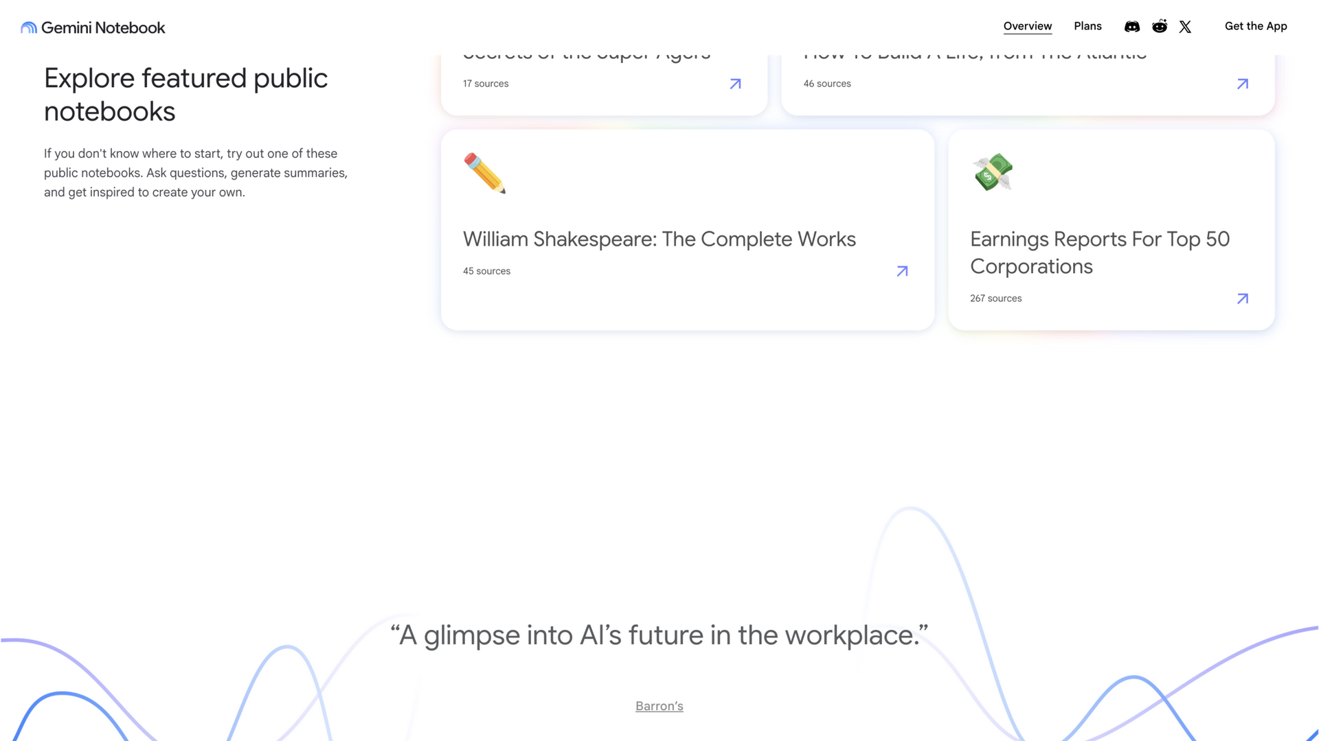 notebook.google · 首页精选公开笔记本区 2026-10-03