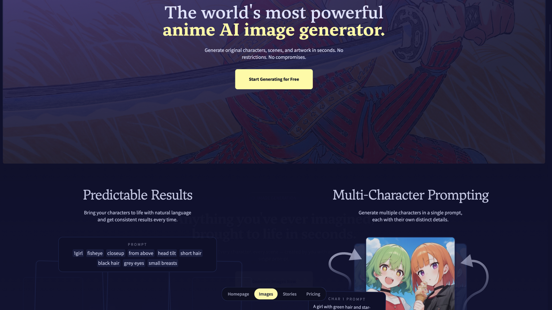 novelai.net · Images 页签(图像生成) 2026-10-05