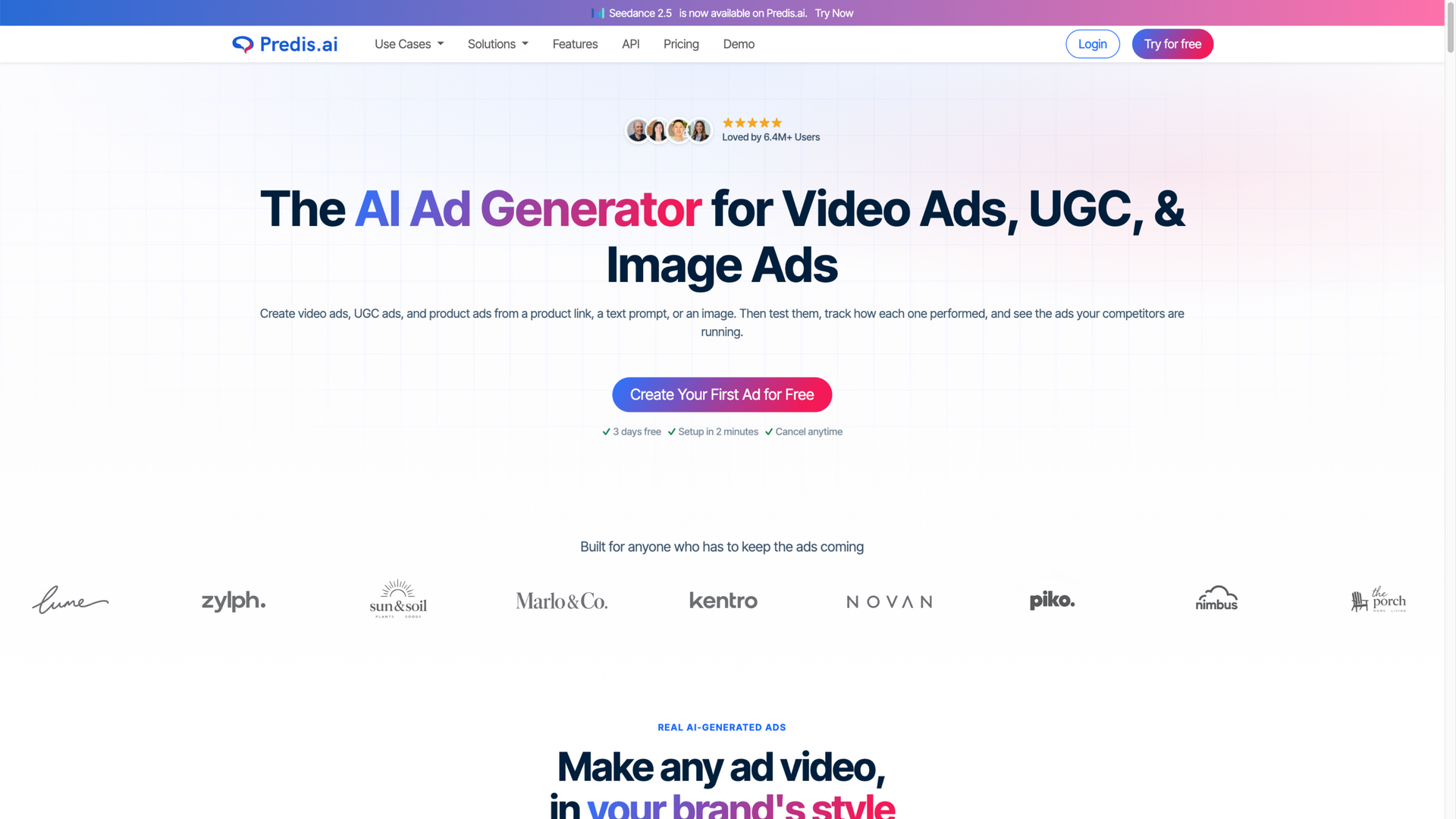 predis.ai · 首页快照 2026-10-05