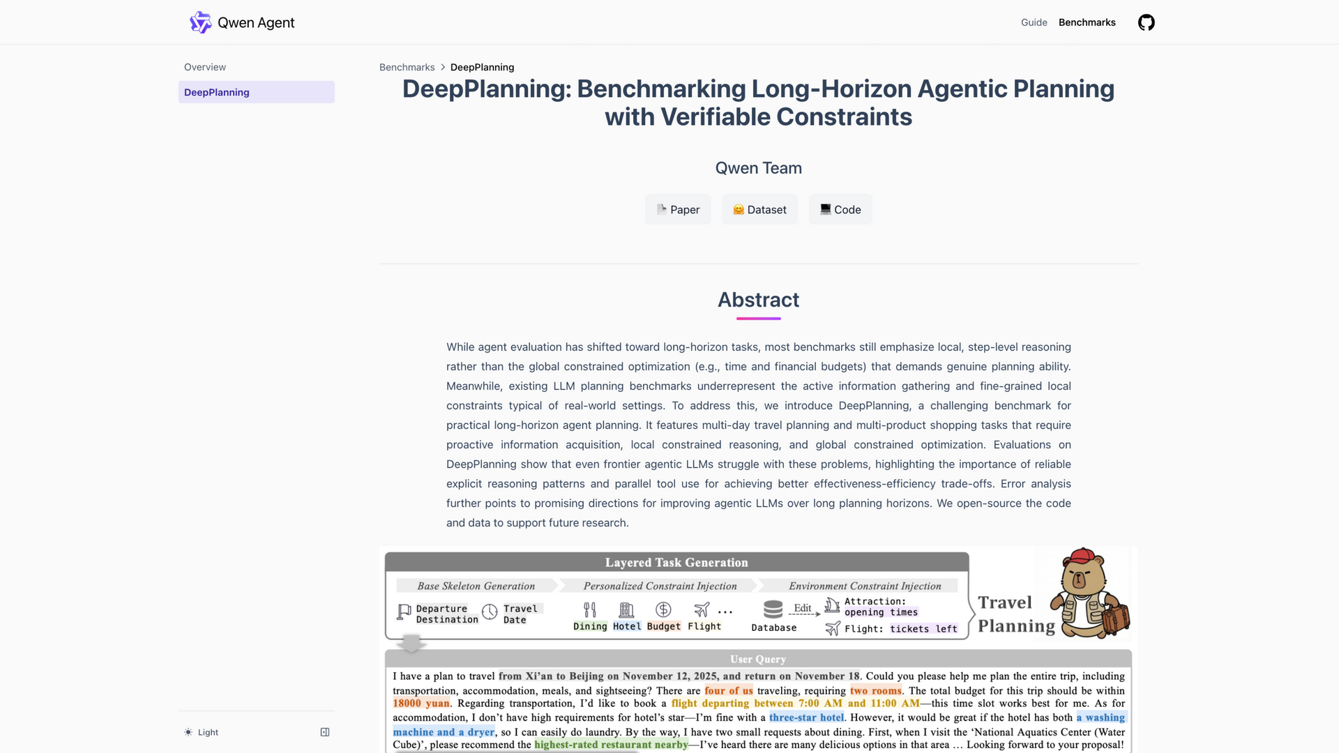qwenlm.github.io · DeepPlanning 评测基准页 2026-10-06