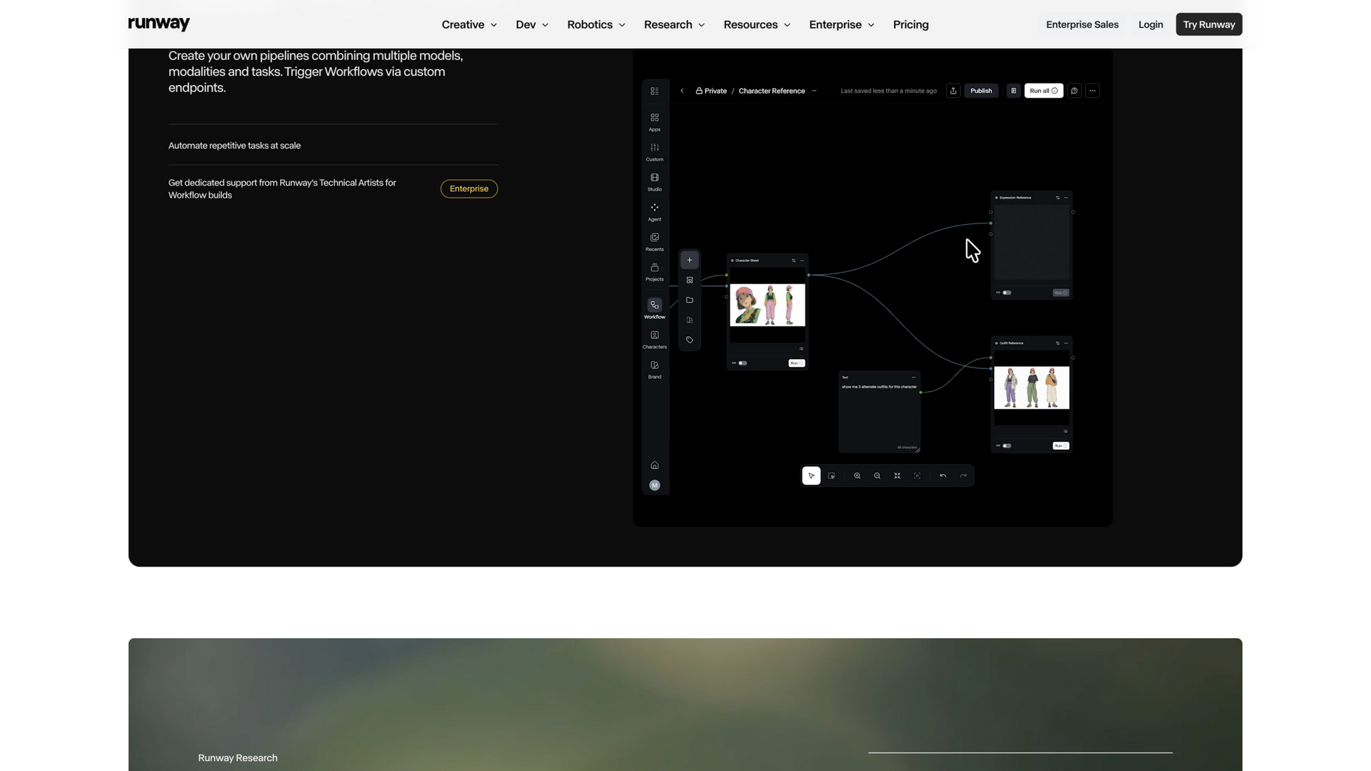 runway.com · Workflows 节点画布演示 2026-10-02