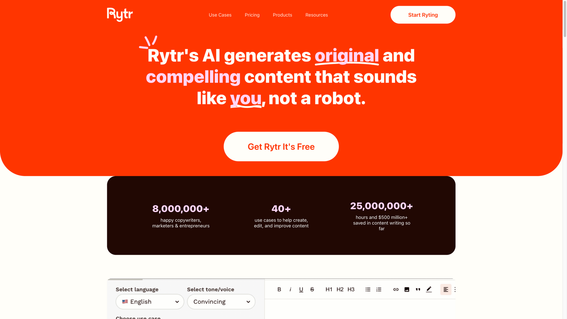 rytr.me · 首页快照 2026-10-05