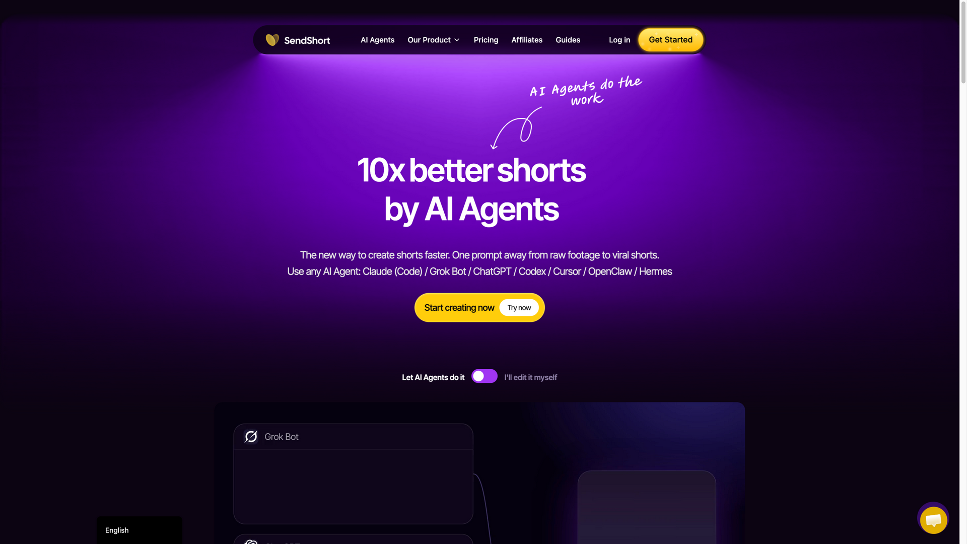 sendshort.ai · 首页快照 2026-10-06
