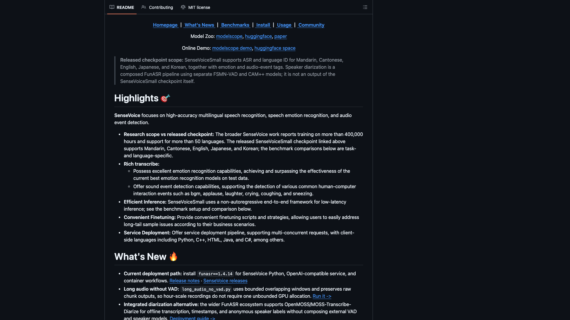 github.com · README Highlights 与 What's New 区 2026-10-05