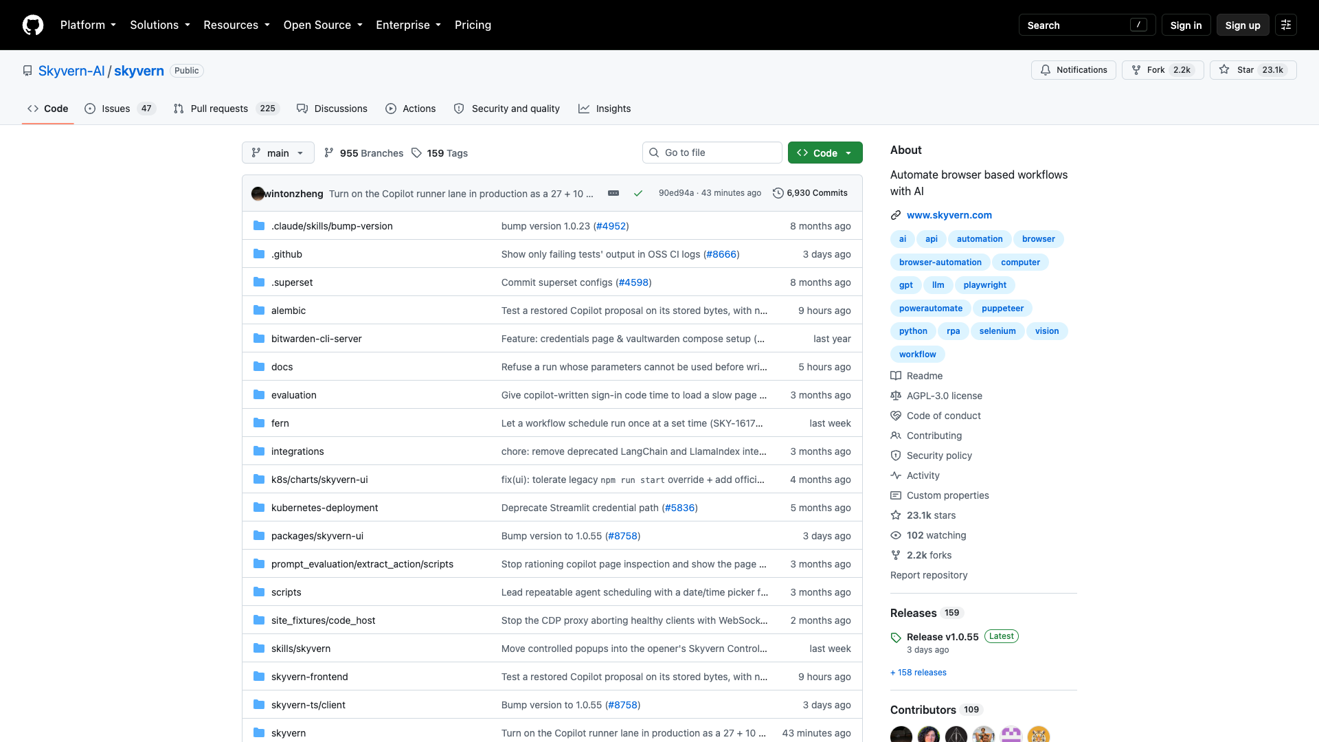 github.com/Skyvern-AI/skyvern · 仓库首页 2026-10-04