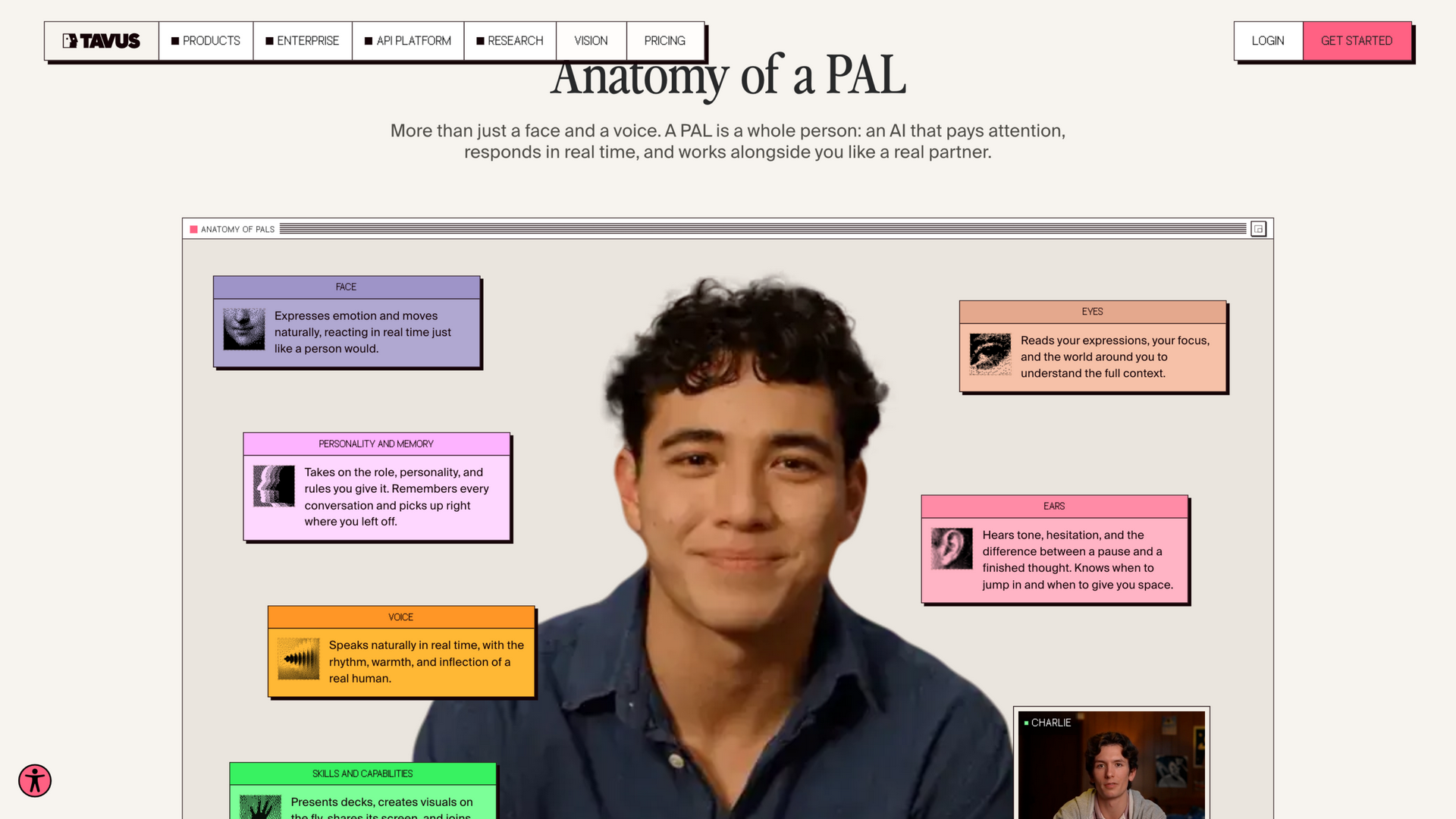 tavus.io · Anatomy of a PAL 功能区 2026-10-05