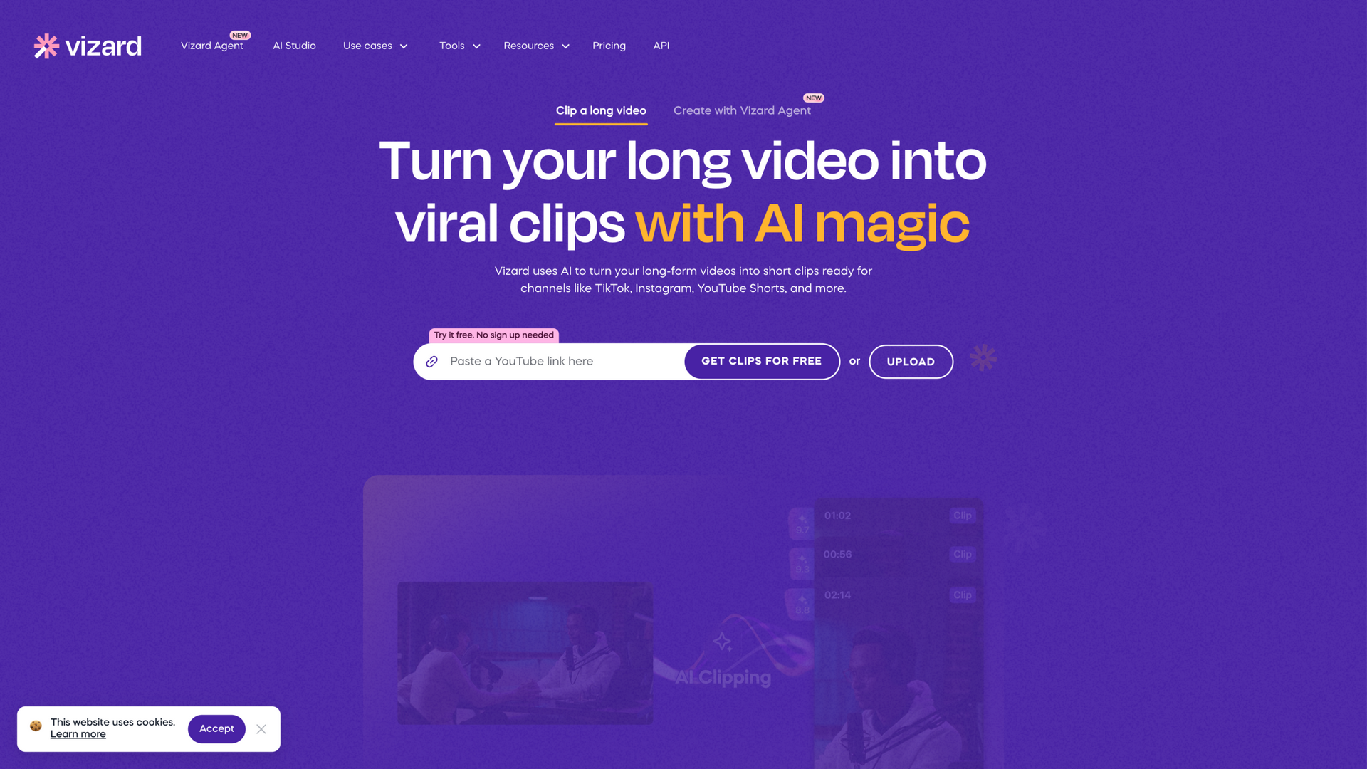 vizard.ai · 首页快照 2026-10-05