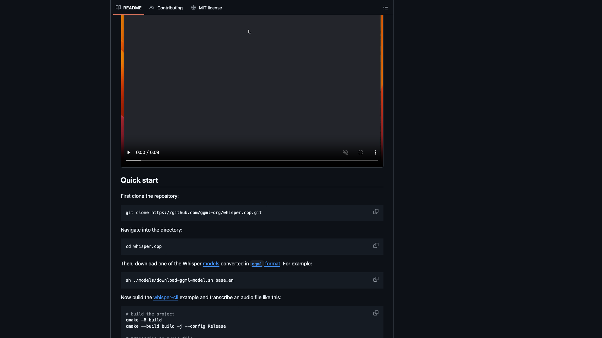 github.com · README Quick start 上手四步 2026-10-05