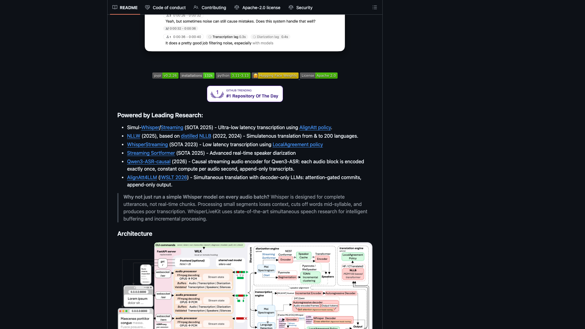 github.com · README 研究背书与架构图 2026-10-05